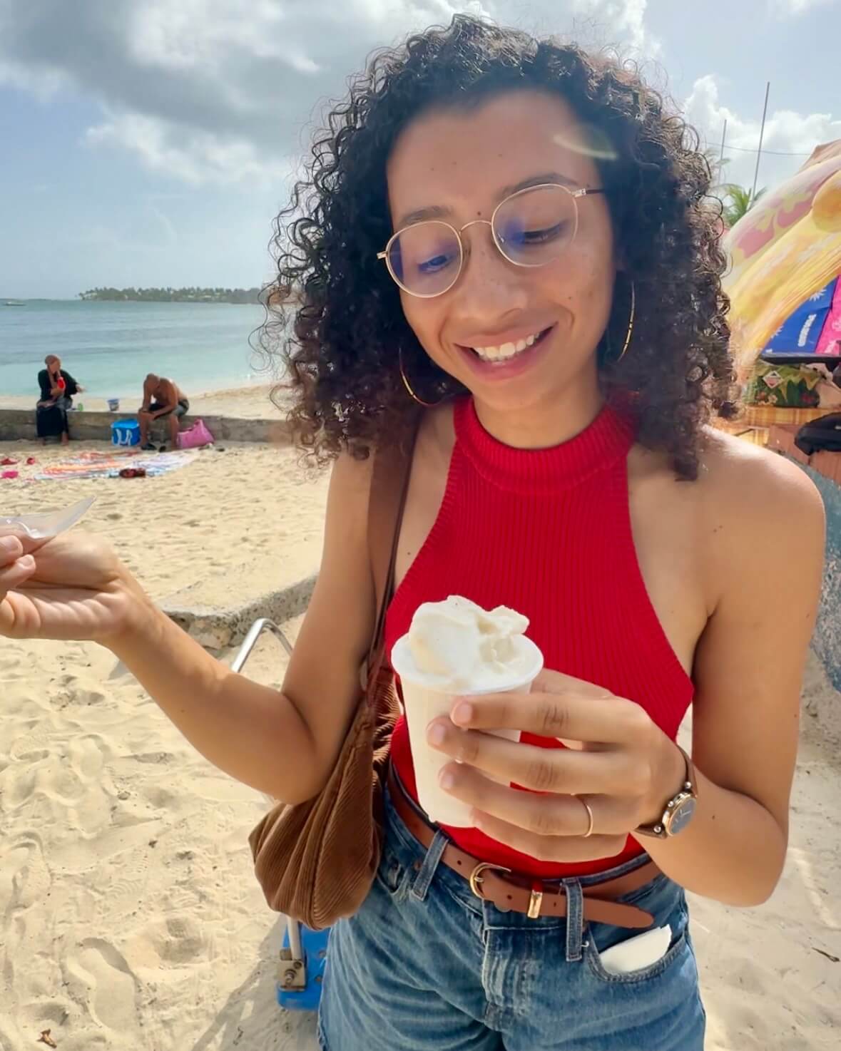 Sorbet coco à Sainte-Anne chez Nicole